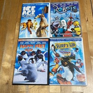 Lot of 4 animated dvd movies